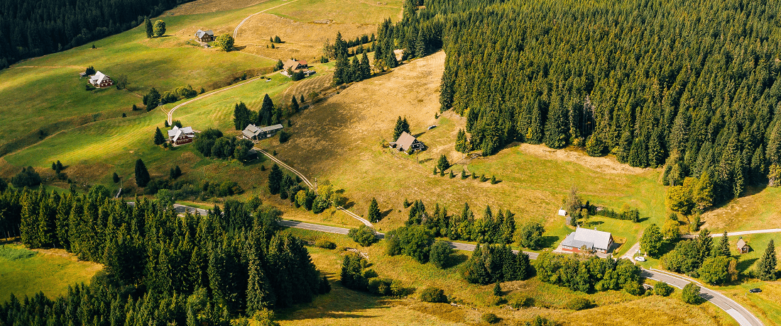 Ariel view of mountain in the Czech Republic by Marcin Jozwiak