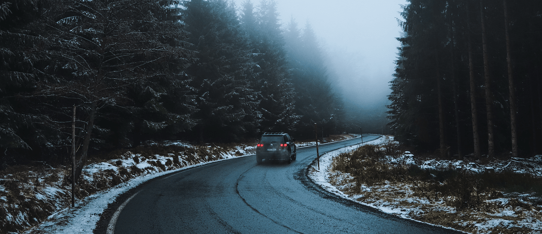 A car driving down a Czech forest road by&nbsp;Miroslav Škopek