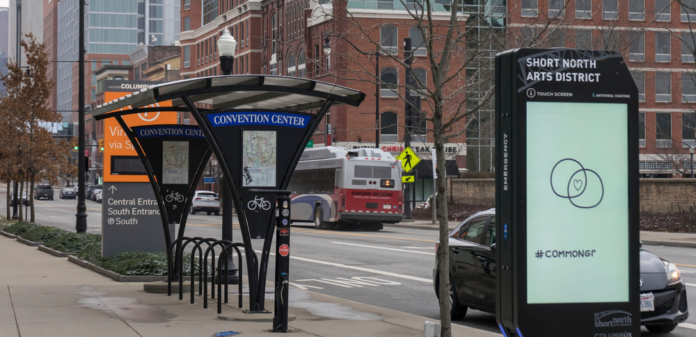 Convention Center Bus Stop in Columbus, Ohio, by Ci Ell on Shutterstock