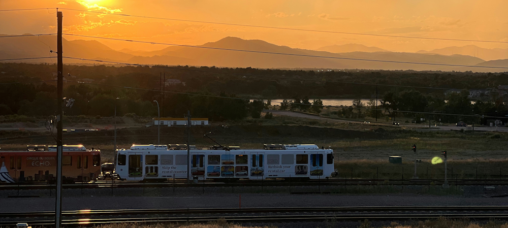 RTD Rail in Denver at Sunset by Yaroslav Muzychenko on Unsplash