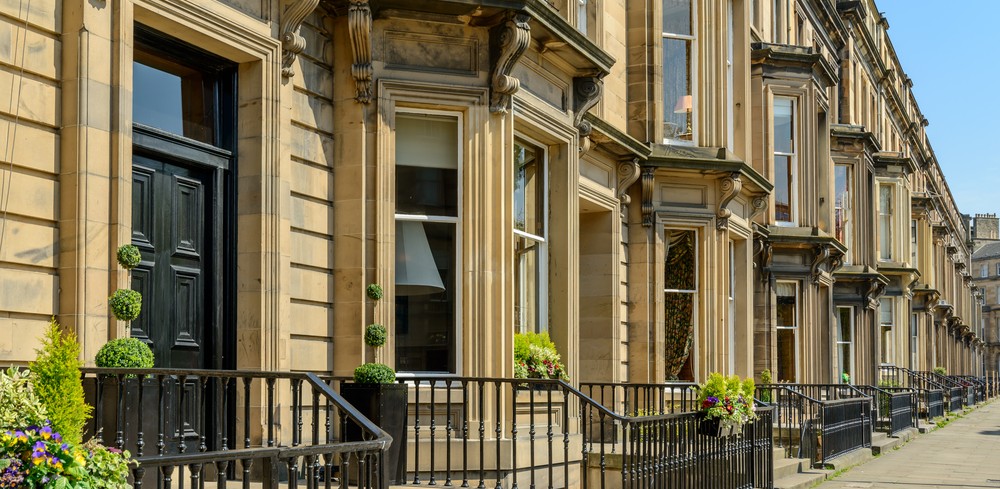 Sandstone housing in Edinburgh