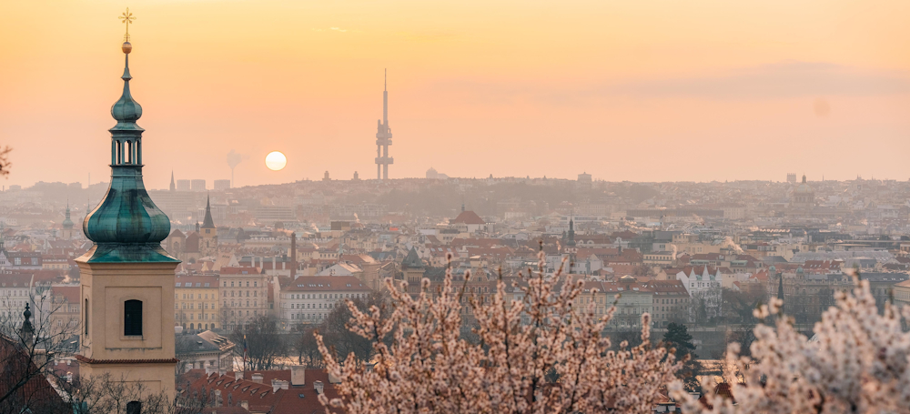 City landscape in Czech Republic