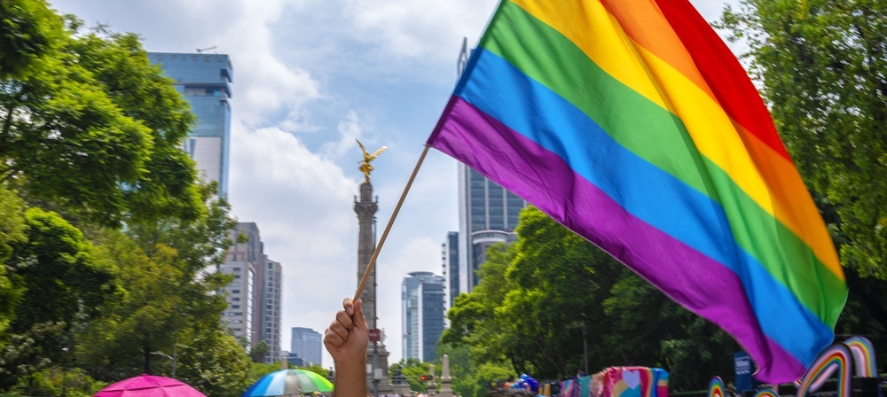 Pride flag in Mexico City