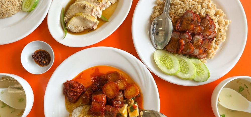 Different Singaporean dishes