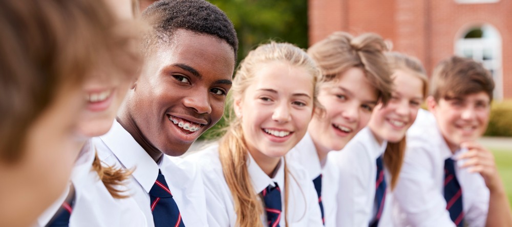 Group of students in school uniform
