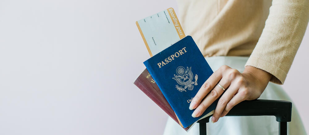 Passports with boarding pass