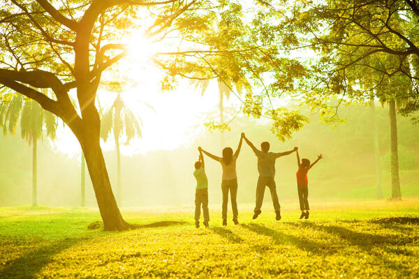 Family jumping
