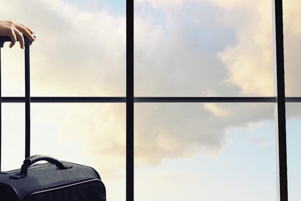 woman with suitcase